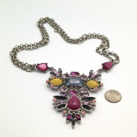 Rhinestone Pendant Necklace, Two Lengths, Double Lobster Clasps, 31" or 16" - Picture 10 of 11